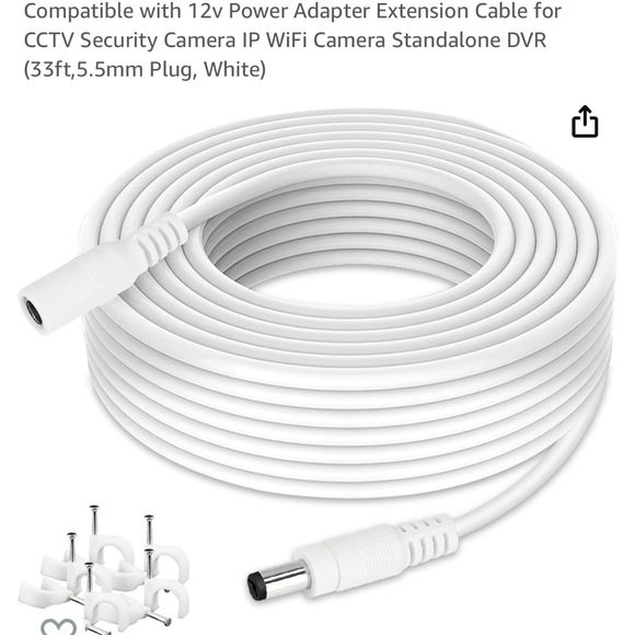 Brand new in box black security camera and 33 ft extension cord. - Picture 3 of 3